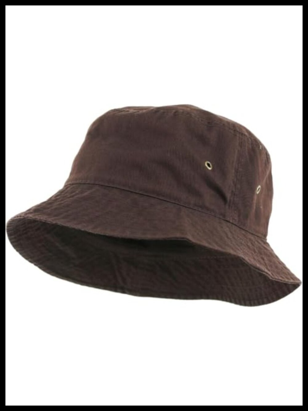 100% Cotton Washed Bucket Hat Wide Brim Sun Protection